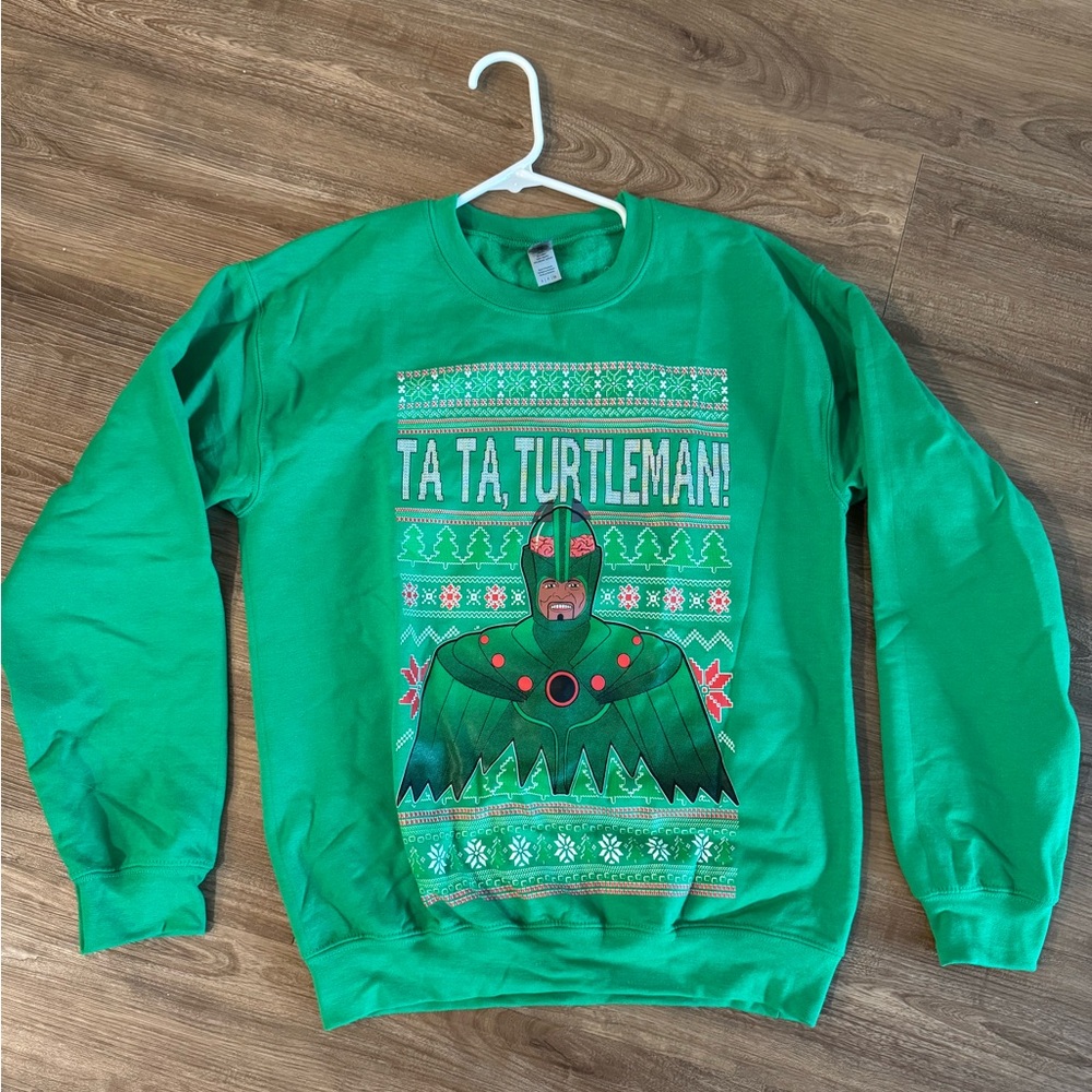 Jingle All The Way Ta Ta Turtleman Ugly Christmas Sweatshirt - Size S